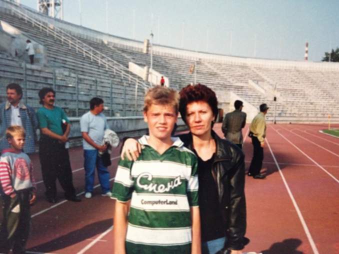 Denisov con mamá