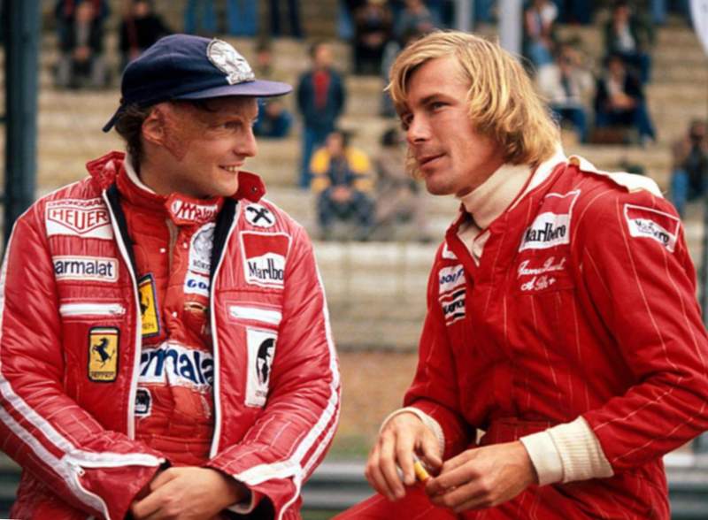 Hunt i Lauda a les curses de Fórmula 1