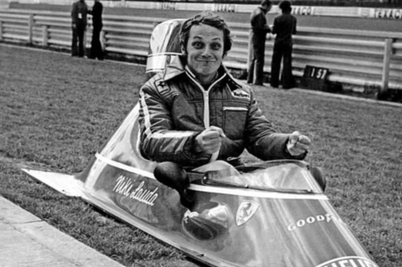 Nicky Lauda a l'equip de Ferrari