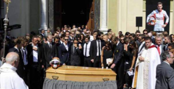 El funeral del piloto de Fórmula 1.