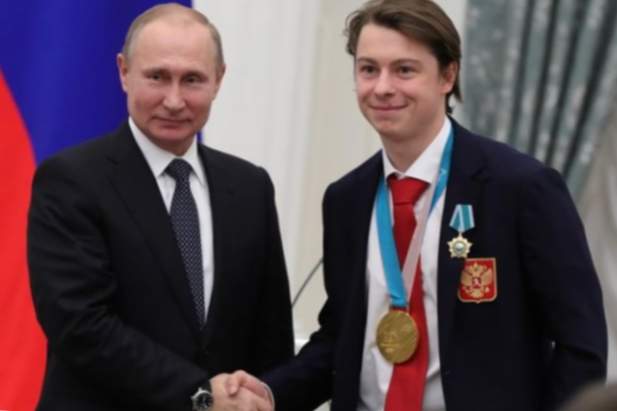 Nikita Gusev y Vladimir Putin