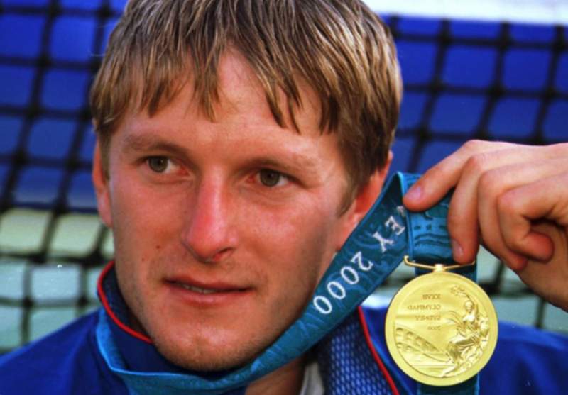 Kafelnikov avec une médaille olympique